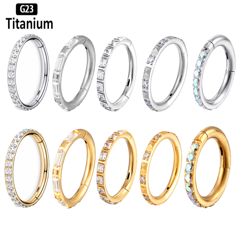 Body Jewelry Quality - Титановые серьги ASTM F136, высококачественные циркониевые