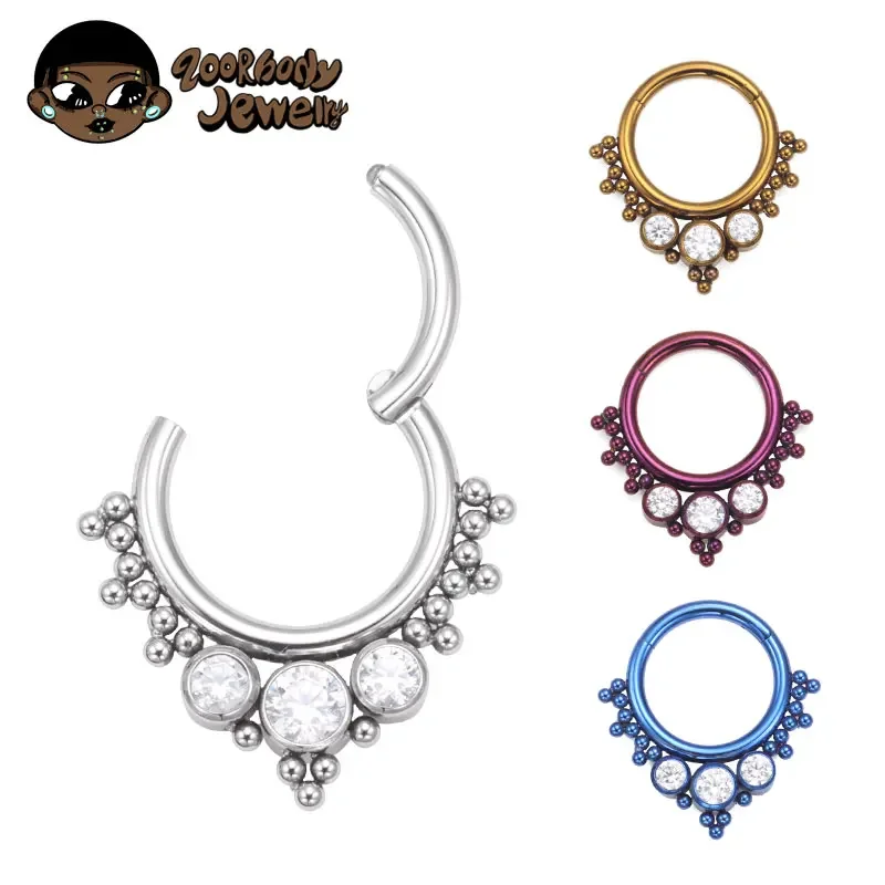Body Jewelry Quality - Пирсинг-кольцо для носа/уха из титана ASTM