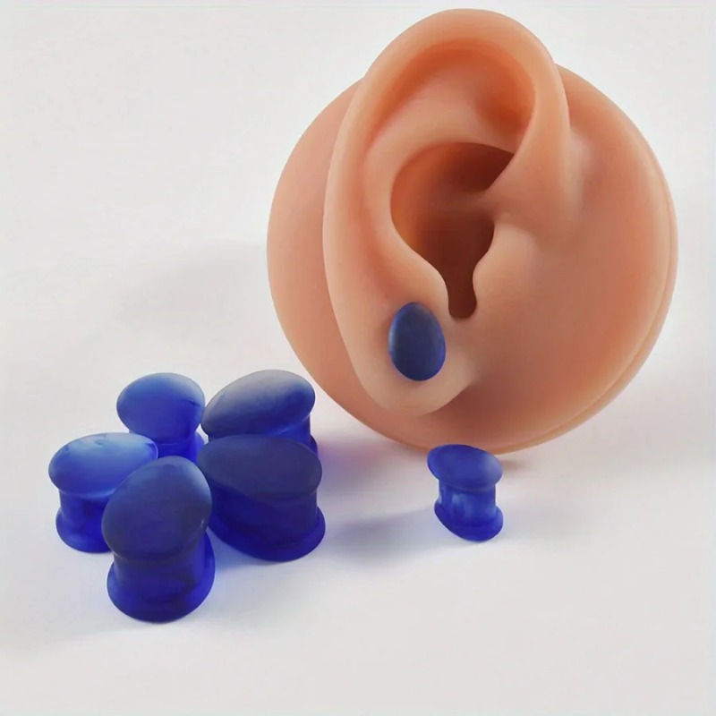 Body Jewelry Types - Пара матовых стеклянных дилататоров для ушей
