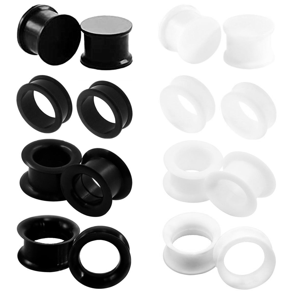 Body Jewelry Types - 2/16 шт., гибкие силиконовые затычки для