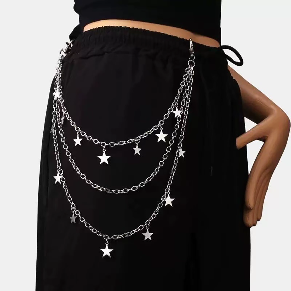 Body Jewelry For You - Сексуальный многослойный пояс-цепочка Y2K со звездами,