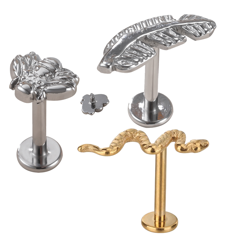 Body Jewelry Metal Types - G23 Титановая змея/пчела/перо/тип PIERC шпилька для