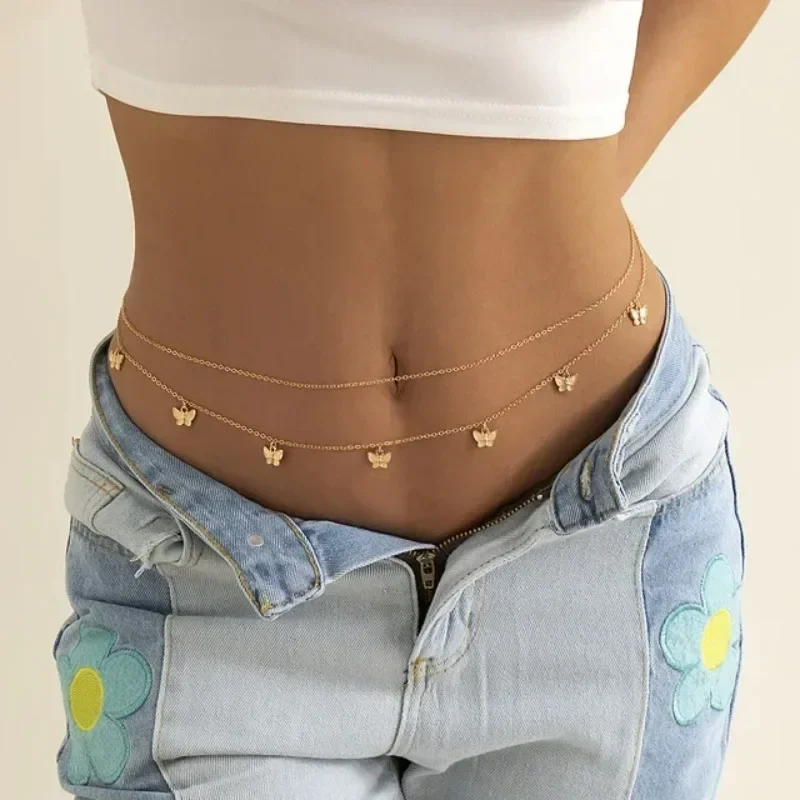 Body Jewelry Sale - Новый очаровательный сексуальный двухслойный цепочка-бабочка для