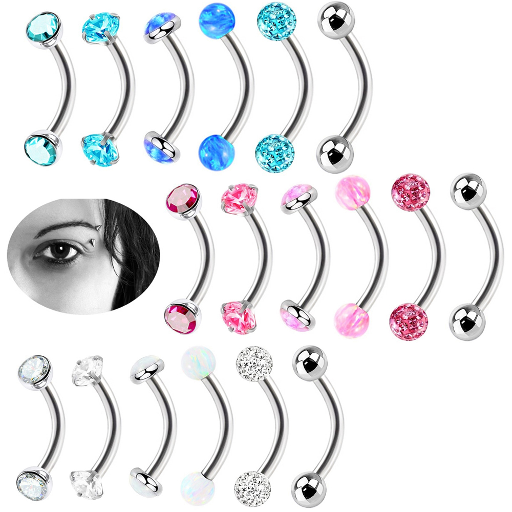 Body Jewelry Metal Types - 6 шт., 16 г, смешанный тип,
