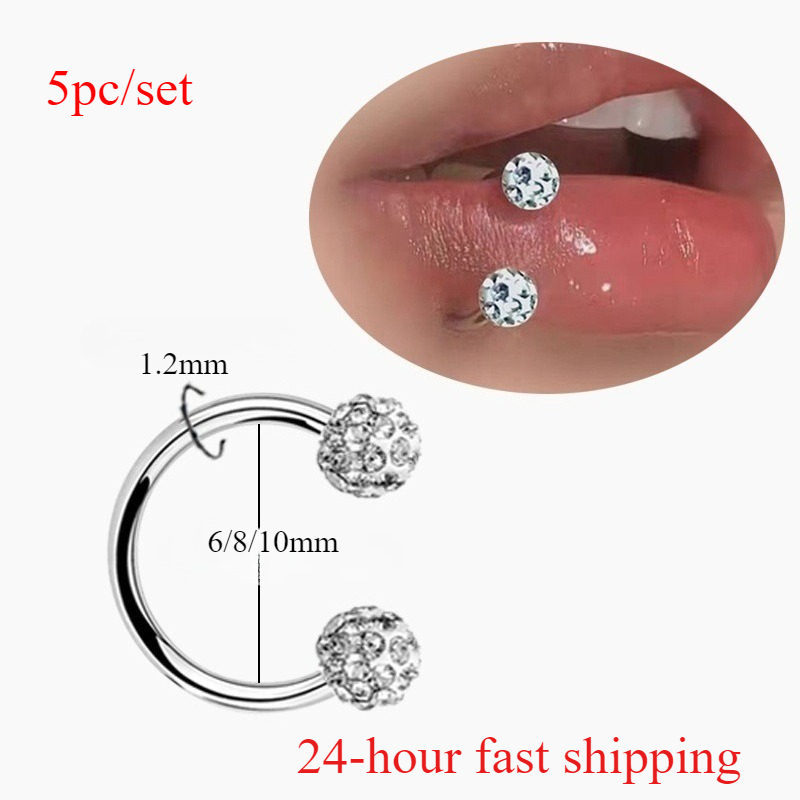 Body Jewelry Types - 5 шт., шарик из нержавеющей стали