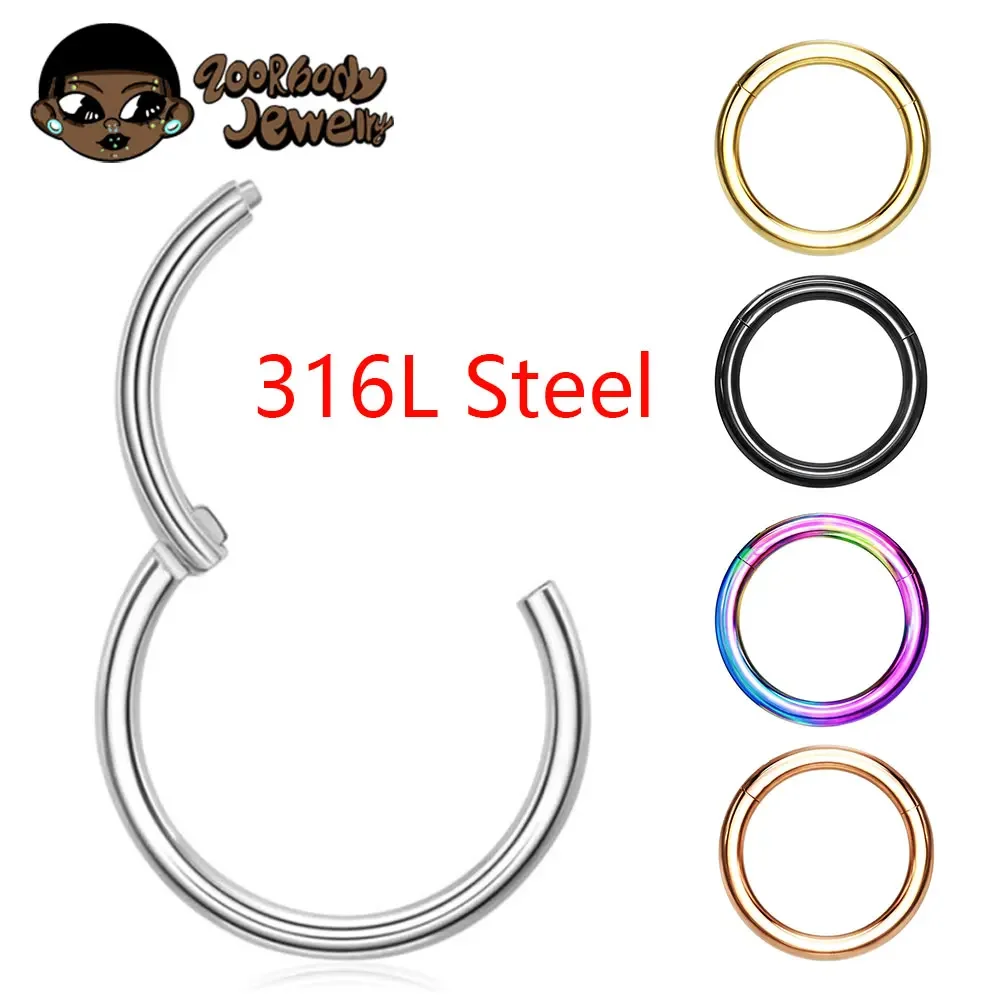 Body Jewelry Quality - 10 шт., кольцо в носу из