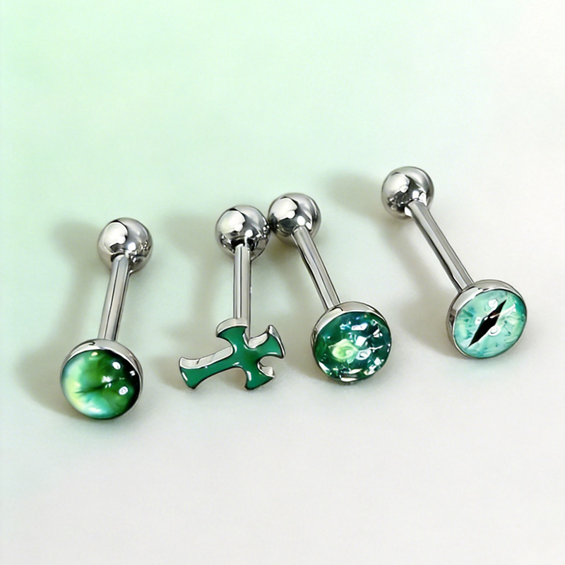 Body Jewelry Quality - 1 шт., высококачественный модный зеленый сверкающий