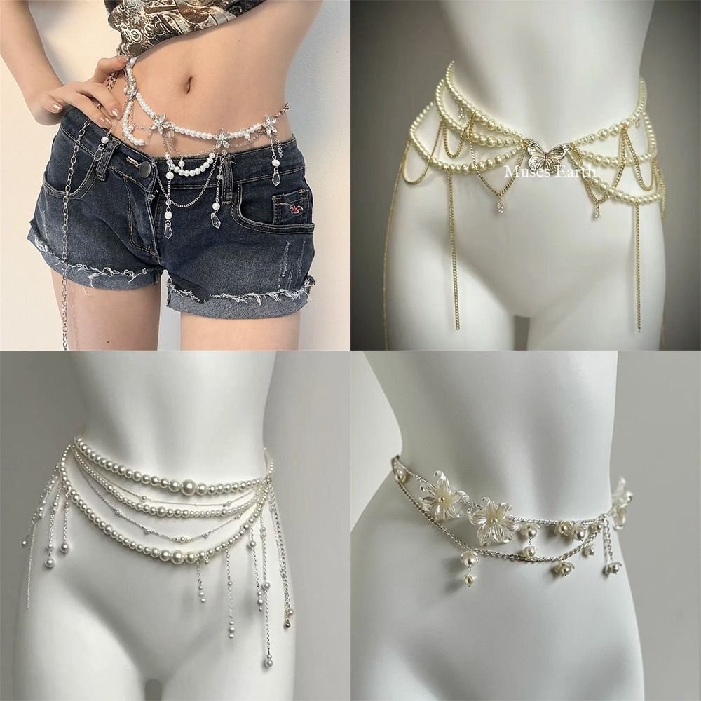 Body Jewelry Sale - Модные элегантные жемчужные поясные цепочки, аксессуар