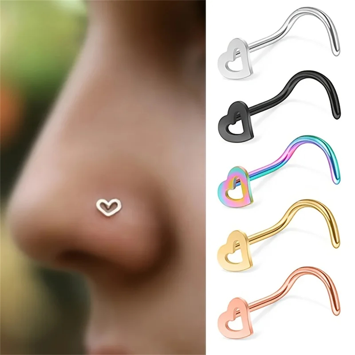 Body Jewelry Types - EVISPOL 5 шт. Модные пирсинг-кольца для