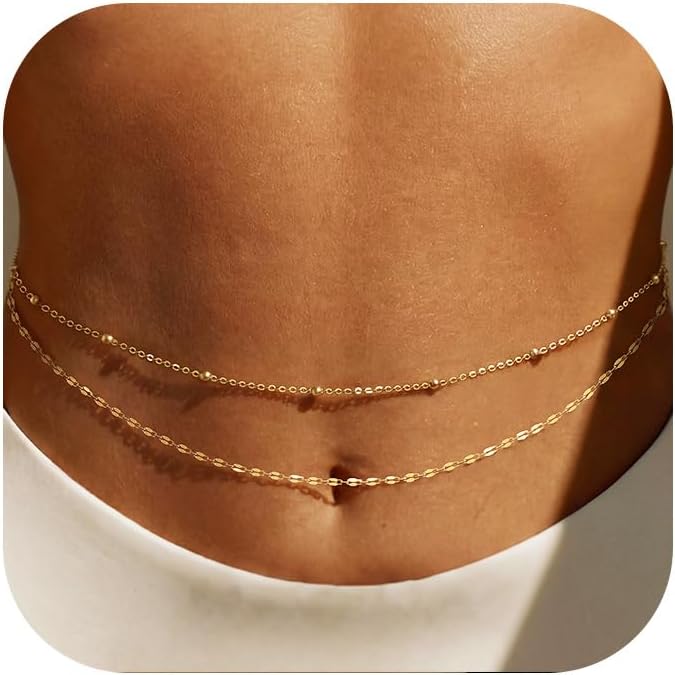 Body Jewelry Sale - Позолоченная цепочка на талию 14K, многослойные