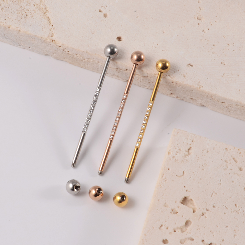 Серьги-гвоздики женские из нер – обзор и цена Industrial Barbell Long