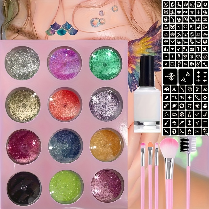 DIY Flash Tattoo, 12 цветов бл – обзор и цена Body Jewelry Glue