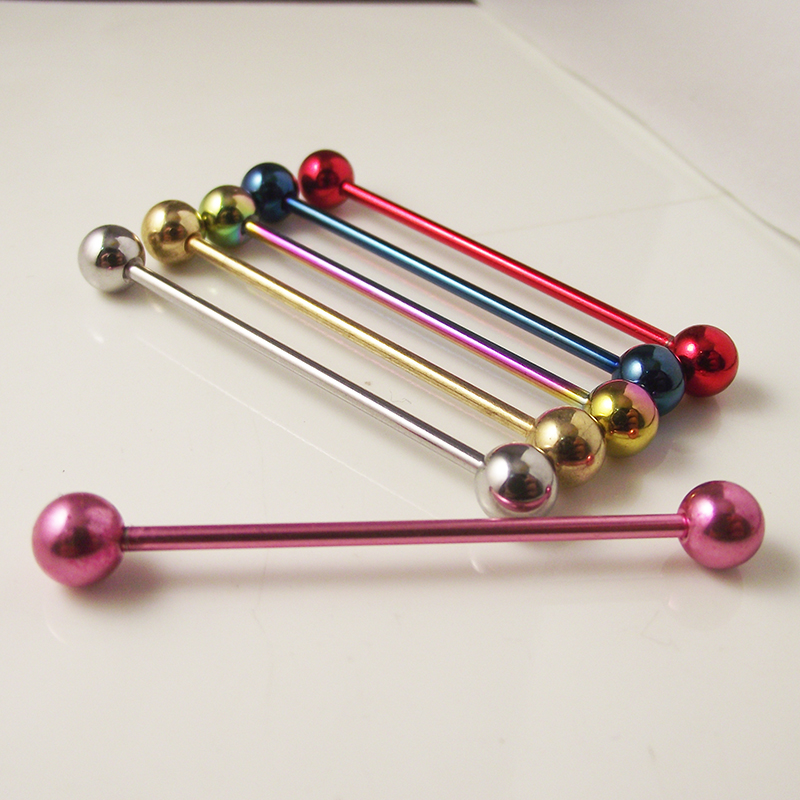 2 шт., 14 г, 1,6 мм, кольцо дл – обзор и цена Industrial Barbell Long