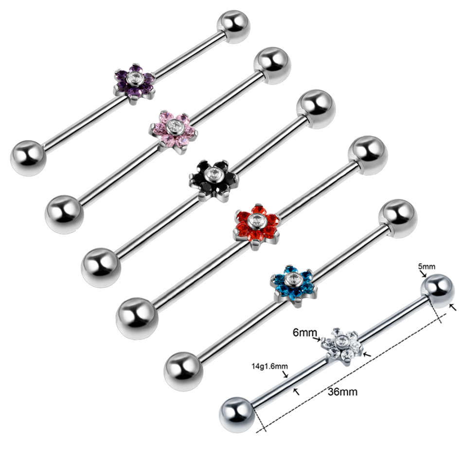 1 шт., титановые серьги для пи – обзор и цена Industrial Barbell Long
